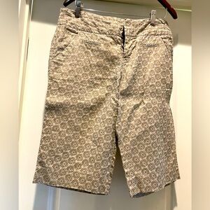 Cutest Longer Shorts from Anthropologie, Gold Sheen, Size 8